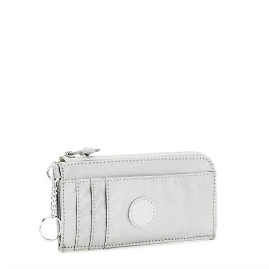 Kipling Dafni Metallic Wallet Portefeuille Zilver | BE 2174IL